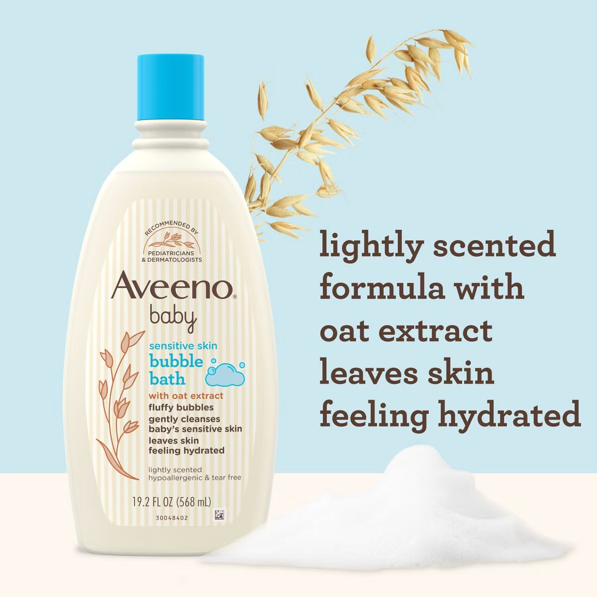 Aveeno baby sensitive skin bubble bath