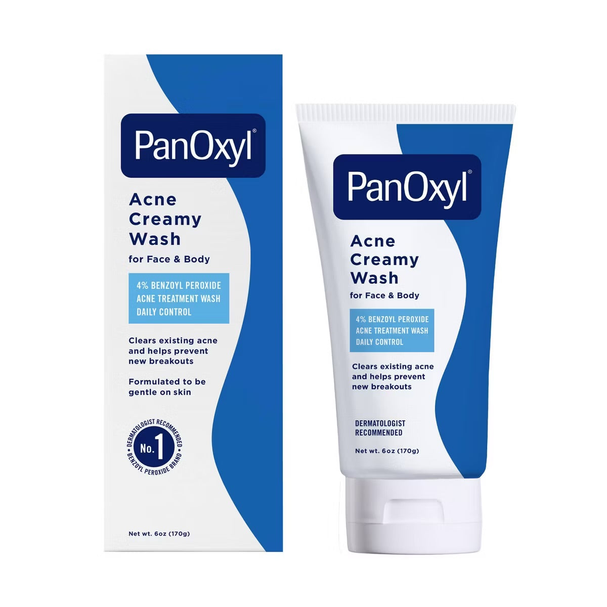 PanOxyl 4% Benzoyl Peroxide Acne Creamy Wash for Face & Body
